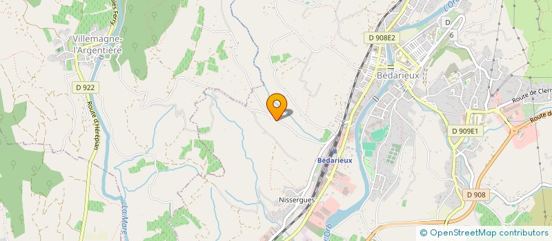 localisation de l'entreprise MADAME CASSANDRE MARTINEZ  BEDARIEUX