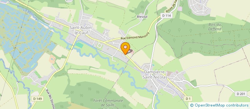localisation de l'entreprise MADAME CASSANDRE VILLEDARY à SAINT-AUBIN-LE-CAUF