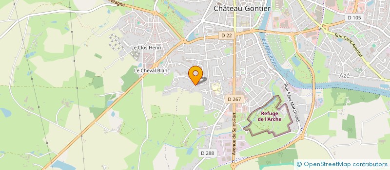 localisation de l'entreprise MADAME CASSIDY SANGLIER  CHATEAU-GONTIER-SUR-MAYENNE