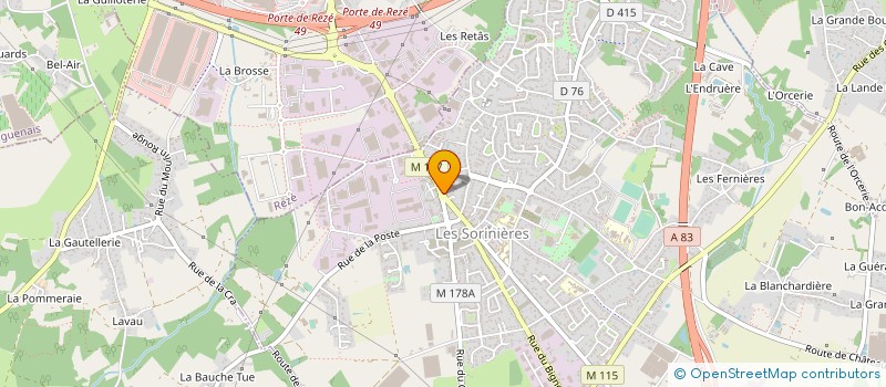 localisation de l'entreprise MADAME CASSIE-MARIE CHAUVET à LES SORINIERES