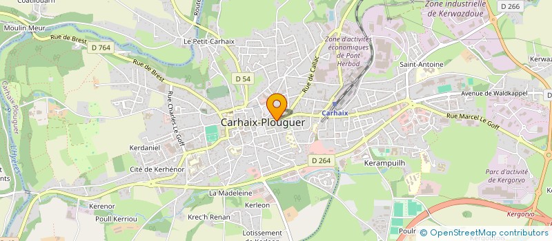 localisation de l'entreprise MADAME CATHEL COZILIS à CARHAIX-PLOUGUER