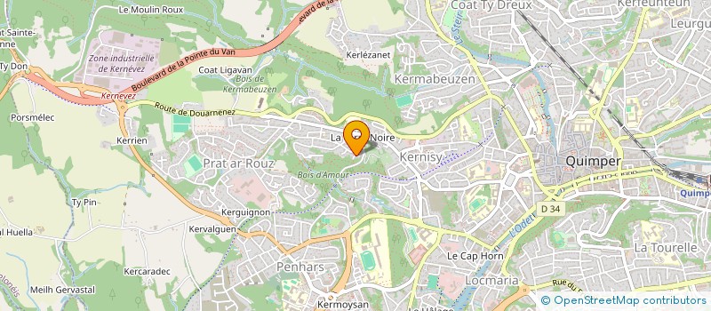 localisation de l'entreprise MADAME CATHERINE AILLEAUME  QUIMPER