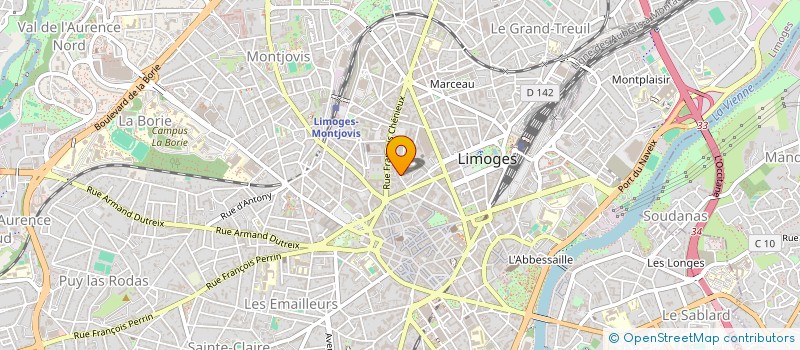 localisation de l'entreprise MADAME CATHERINE AUTEF à LIMOGES