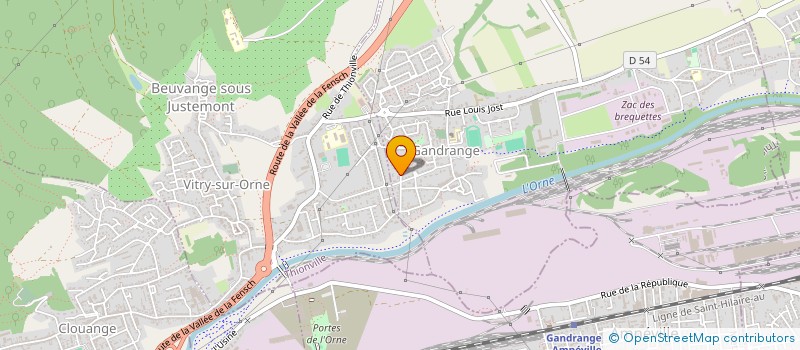 localisation de l'entreprise MADAME CATHERINE BACQUEVILLE  GANDRANGE