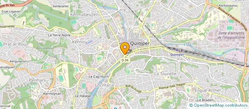 localisation de l'entreprise MADAME CATHERINE BALAVOINE à QUIMPER