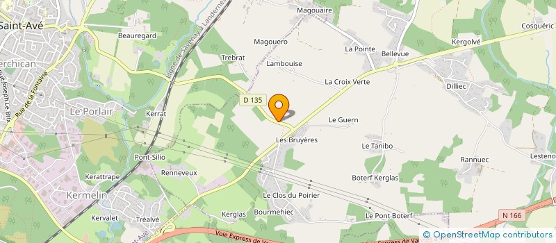 localisation de l'entreprise MADAME CATHERINE BALLANGER  SAINT-NOLFF