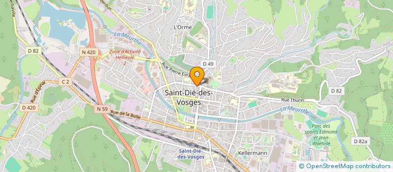 localisation de l'entreprise MADAME CATHERINE BARTIER à SAINT-DIE-DES-VOSGES