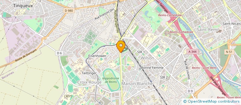 localisation de l'entreprise MADAME CATHERINE BERTRAND  REIMS