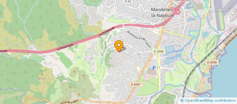 localisation de l'entreprise MADAME CATHERINE BESSOU à MANDELIEU-LA-NAPOULE