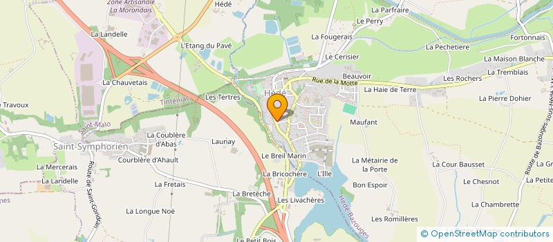 localisation de l'entreprise MADAME CATHERINE BIHEU  HEDE-BAZOUGES