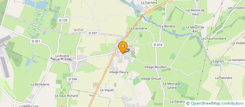 localisation de l'entreprise MADAME CATHERINE BINEL  COUDEVILLE-SUR-MER