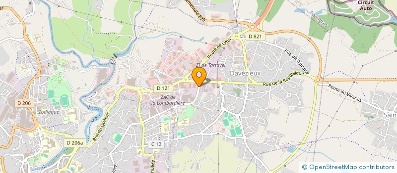 localisation de l'entreprise MADAME CATHERINE BLANC  DAVEZIEUX