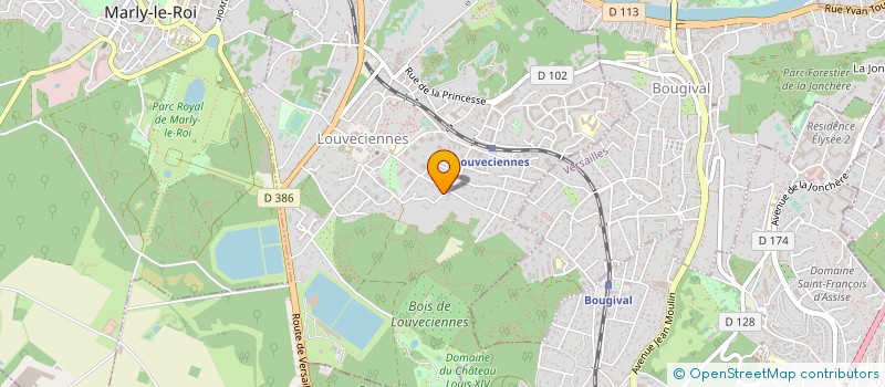 localisation de l'entreprise MADAME CATHERINE BODET DITE LARA  LOUVECIENNES