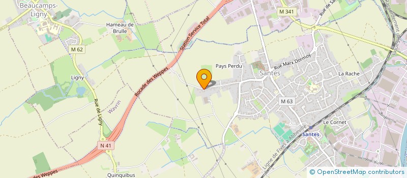 localisation de l'entreprise MADAME CATHERINE BONPAIN  SANTES