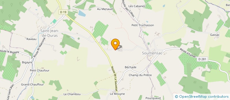 localisation de l'entreprise MADAME CATHERINE BOUCHER  SAINT-JEAN-DE-DURAS