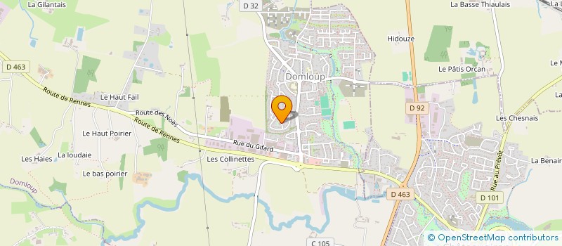 localisation de l'entreprise MADAME CATHERINE BOURHIS  DOMLOUP