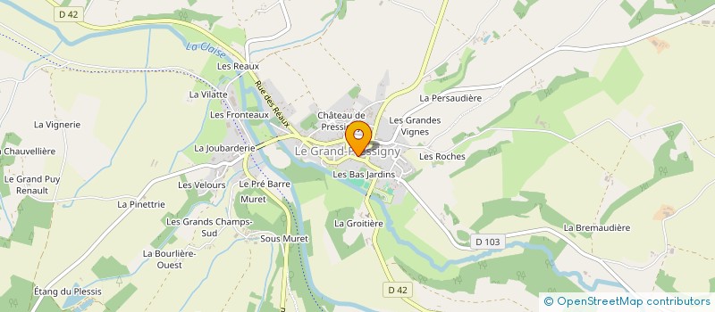 localisation de l'entreprise MADAME CATHERINE BOURREAU à LE GRAND-PRESSIGNY
