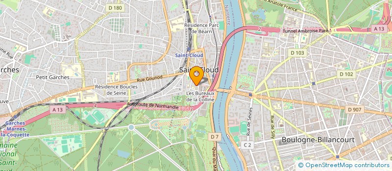 localisation de l'entreprise MADAME CATHERINE BOURRETTE  SAINT-CLOUD