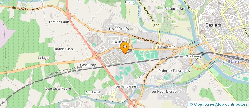 localisation de l'entreprise MADAME CATHERINE CALVET à BEZIERS
