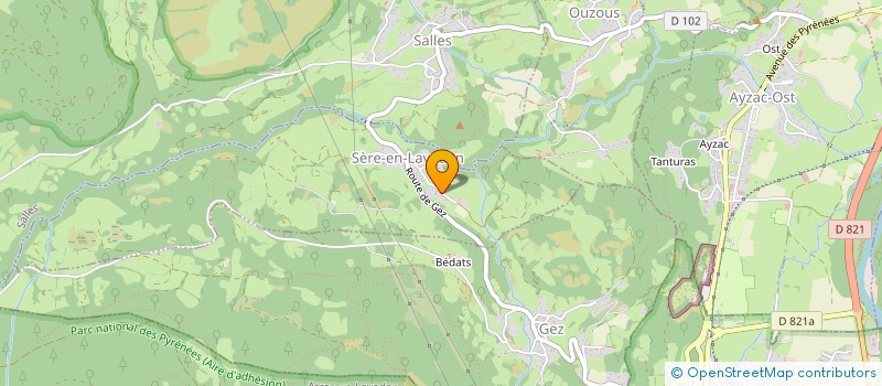 localisation de l'entreprise MADAME CATHERINE CASSOU  SERE-EN-LAVEDAN