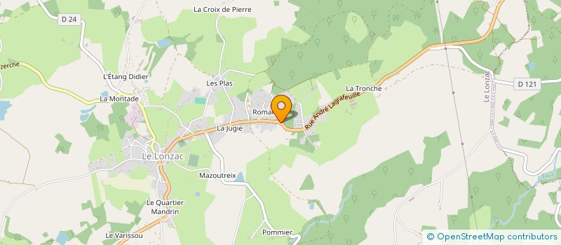 localisation de l'entreprise MADAME CATHERINE CAUDY à LE LONZAC