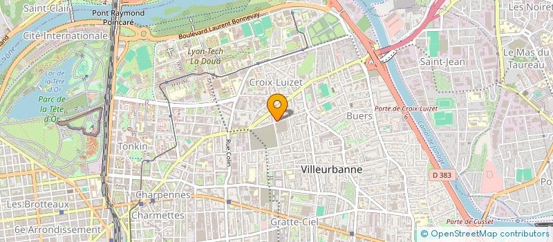 localisation de l'entreprise MADAME CATHERINE CERUTTI  VILLEURBANNE