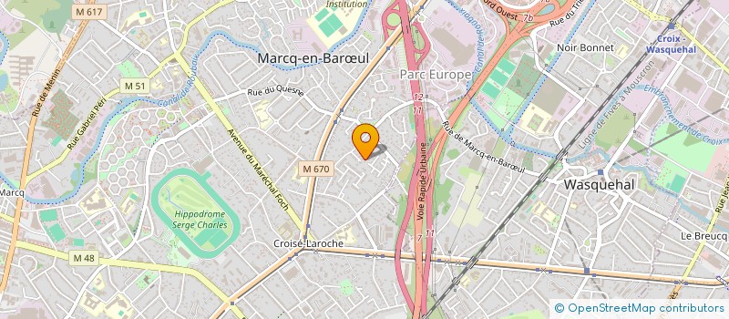 localisation de l'entreprise MADAME CATHERINE CHARLET à MARCQ-EN-BARŒUL