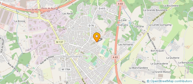 localisation de l'entreprise MADAME CATHERINE CHAUVINEAU  LES SORINIERES