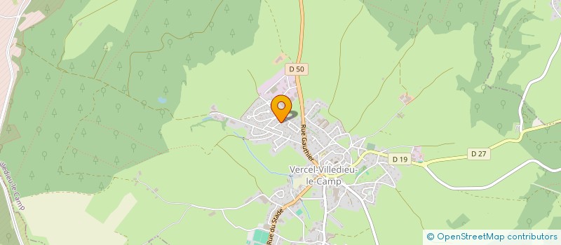 localisation de l'entreprise MADAME CATHERINE CLEMENCE  VERCEL-VILLEDIEU-LE-CAMP