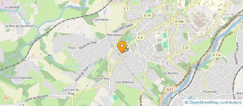 localisation de l'entreprise MADAME CATHERINE COIFFE  ISLE