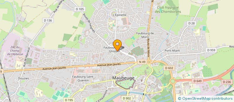 localisation de l'entreprise MADAME CATHERINE COLMANT  MAUBEUGE