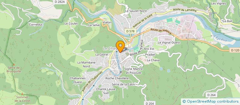 localisation de l'entreprise MADAME CATHERINE COQ à LE CHEYLARD