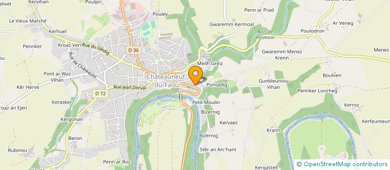 localisation de l'entreprise MADAME CATHERINE COUDE à CHATEAUNEUF-DU-FAOU