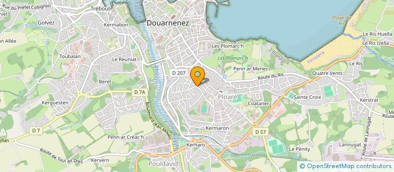 localisation de l'entreprise MADAME CATHERINE CREVEAU à DOUARNENEZ
