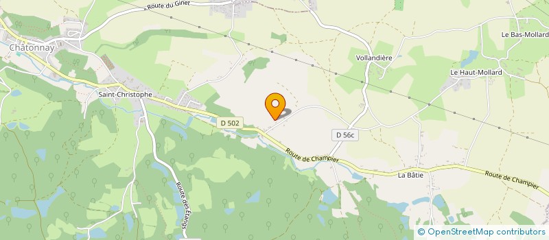 localisation de l'entreprise MADAME CATHERINE CUENCA  CHATONNAY