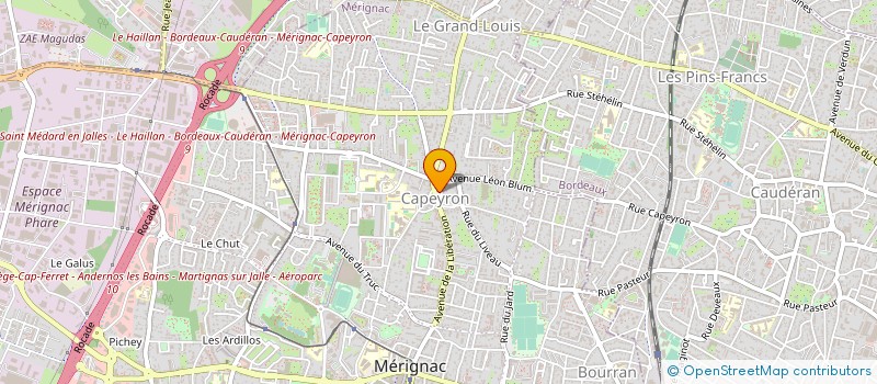 localisation de l'entreprise MADAME CATHERINE DEBAS  MERIGNAC