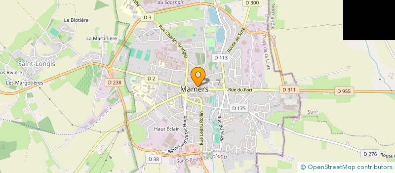 localisation de l'entreprise MADAME CATHERINE DELORME  MAMERS