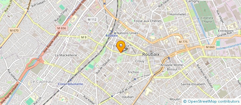 localisation de l'entreprise MADAME CATHERINE DEVEAUD  ROUBAIX