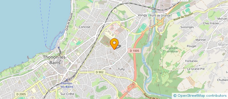 localisation de l'entreprise MADAME CATHERINE DEVILLE à THONON-LES-BAINS