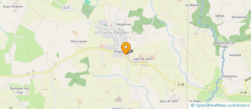 localisation de l'entreprise MADAME CATHERINE DREAU  LE CLOITRE-PLEYBEN