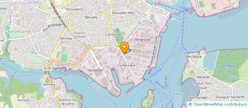 localisation de l'entreprise MADAME CATHERINE DUBOIS  QUIMPERLE