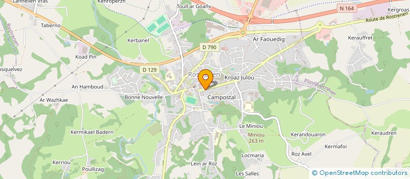 localisation de l'entreprise MADAME CATHERINE DUVEILLEZ  ROSTRENEN