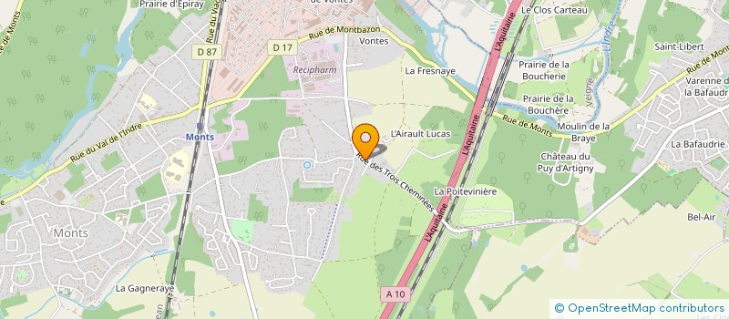 localisation de l'entreprise MADAME CATHERINE FAURY  MONTS