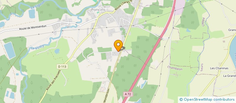 localisation de l'entreprise MADAME CATHERINE FELIX  PONCINS