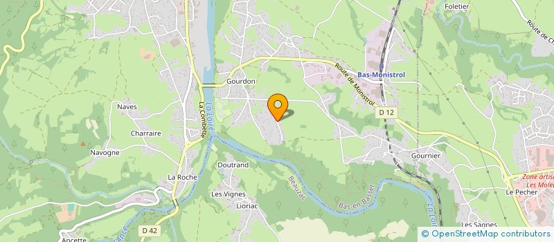 localisation de l'entreprise MADAME CATHERINE FOURETS  BAS-EN-BASSET