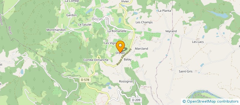 localisation de l'entreprise MADAME CATHERINE FRANCOISE BERTRAND  BOZAS