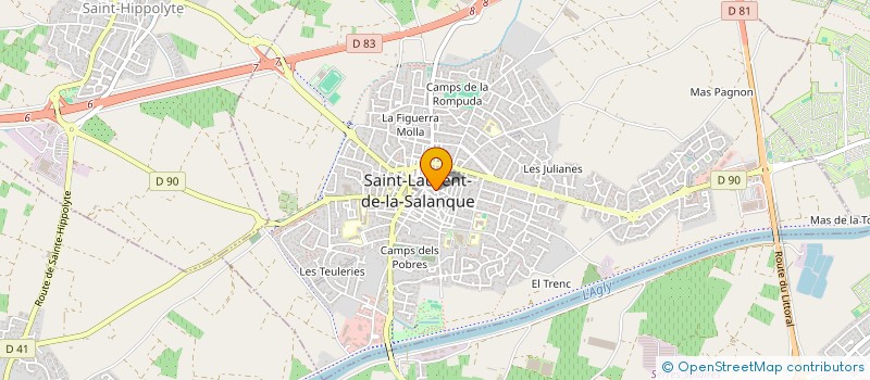 localisation de l'entreprise MADAME CATHERINE GAICHET  ST LAURENT DE LA SALANQUE