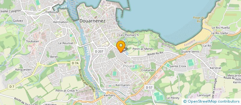 localisation de l'entreprise MADAME CATHERINE GALLIOT  DOUARNENEZ