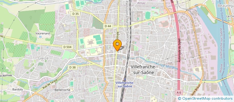 localisation de l'entreprise MADAME CATHERINE GLENARD à VILLEFRANCHE-SUR-SAONE