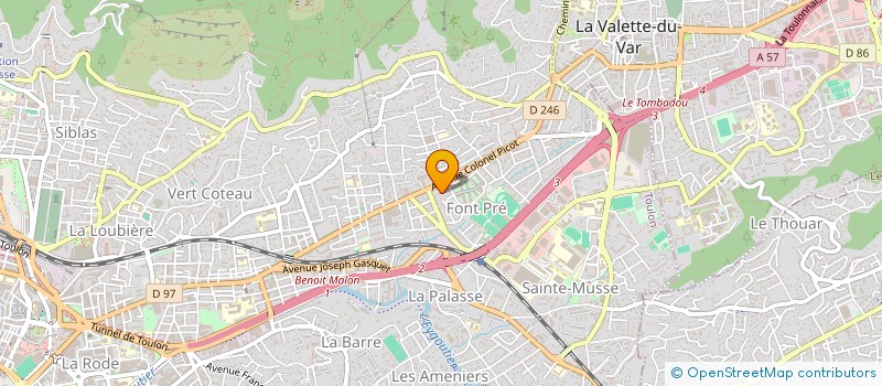 localisation de l'entreprise MADAME CATHERINE GONGET  TOULON